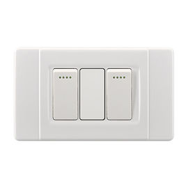 White 2 Gang 2 Way Switch With Copper Parts And Silver Contact Elegant Design
