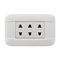Silver Contact Point Electric Plug Sockets , Single Electrical Outlet 3 Gang Socket